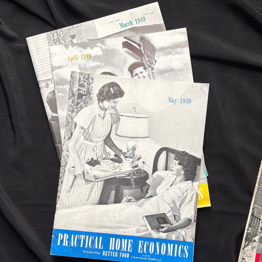 Vintage Practical Home Economics Magazines March, April, May 1949